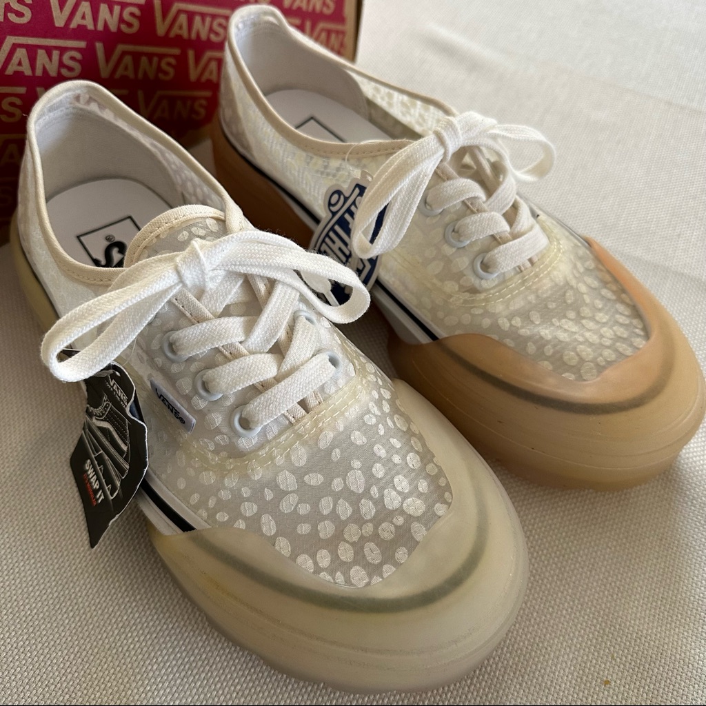 Vans Womens 7 Authentic Dx Modular ‘Swap It’ White Dots Mesh Skate Shoes